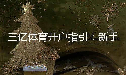 三亿体育开户指引：新手快速注册流程、实名认证与安全注意事项