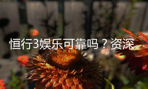 恒行3娱乐可靠吗？资深玩家实测体验与安全分析