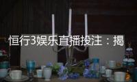 恒行3娱乐直播投注：揭秘高胜率玩家的实战技巧与策略