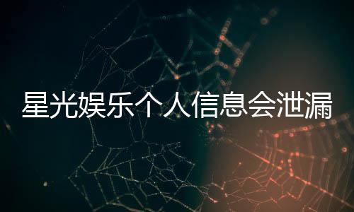 星光娱乐个人信息会泄漏吗？深度解析平台安全性与防护措施