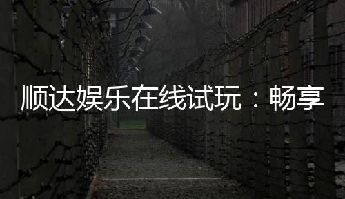 顺达娱乐在线试玩：畅享顶级电子游艺试玩体验