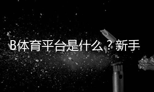 B体育平台是什么？新手注册、充值、投注玩法与安全性全面解析