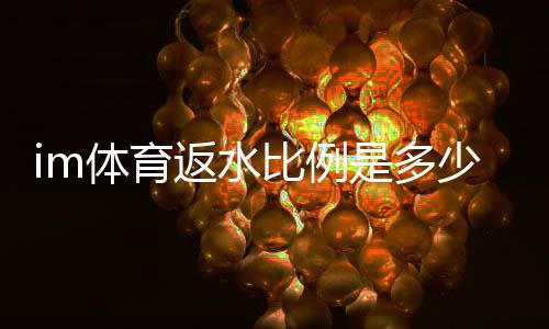 im体育返水比例是多少？揭秘高返水活动与实战技巧