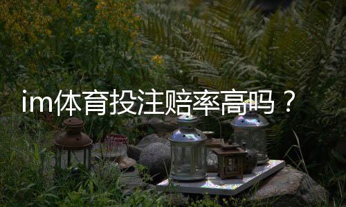 im体育投注赔率高吗？深度解析平台优势与实战策略